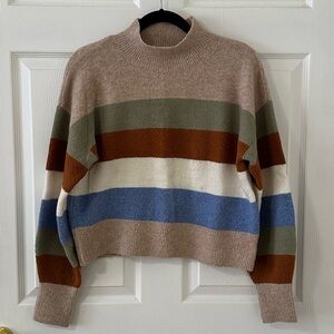 & Other Stories Multicolor Striped Turtleneck Sweater